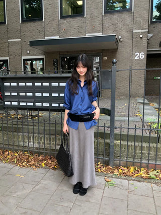 (2 colors) Striped Loose Fit Shirt