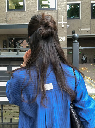 (2 colors) Striped Loose Fit Shirt