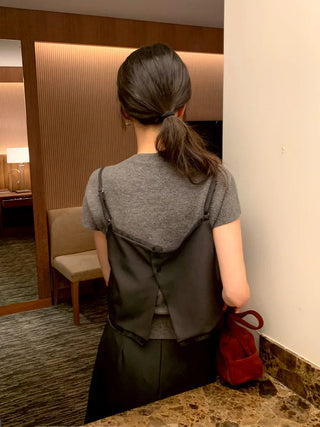 (2 colors) Layered Bustier