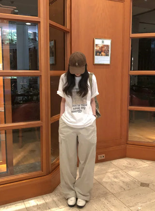 (3 colors) Elastic Waist Cargo Pants