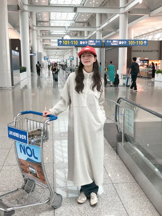 (3 colors) Anorak Long Dress