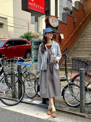 (2 colors) Hooded button-up cardigan
