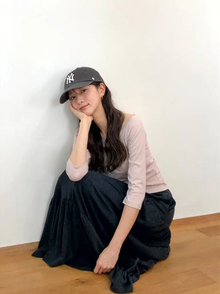 (5 colors) Boat neck T-shirt