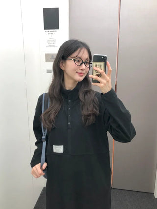 (3 colors) Anorak Long Dress