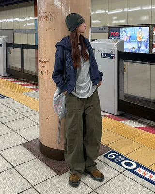 8-Star Dot Patch Hooded Parka