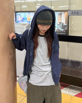 Oversized Raglan Long Sleeve T-Shirt