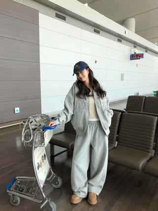 (2 colors) Fleece-lined jogger pants