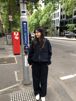 (2 colors) Fleece-lined jogger pants