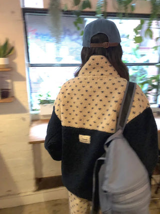 (2 colors) Polka Dot Anorak Zip-Up