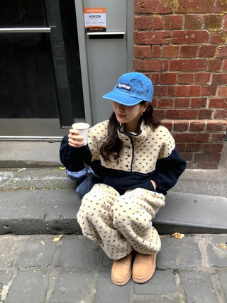 (2 colors) Polka Dot Anorak Zip-Up