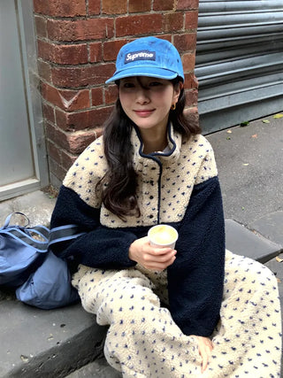 (2 colors) Polka Dot Anorak Zip-Up