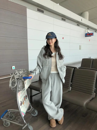 (2 colors) Fleece-lined jogger pants