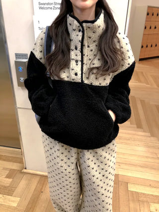 (2 colors) Polka Dot Anorak Zip-Up