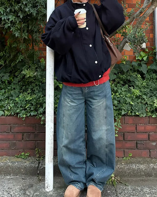 Corduroy Point Oversized Blouson