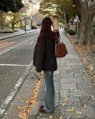 Low-waist point-washed flare jeans