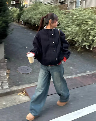 Corduroy Point Oversized Blouson
