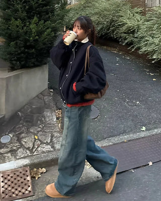 Corduroy Point Oversized Blouson