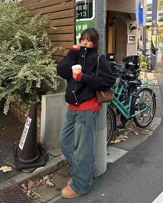 Corduroy Point Oversized Blouson
