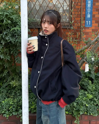 Corduroy Point Oversized Blouson