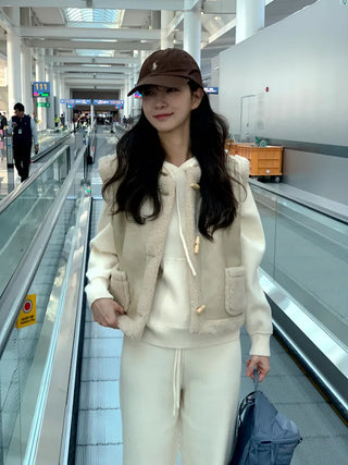 (2 colors) Sheepskin Vest