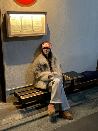(2 colors) Fur Jacket