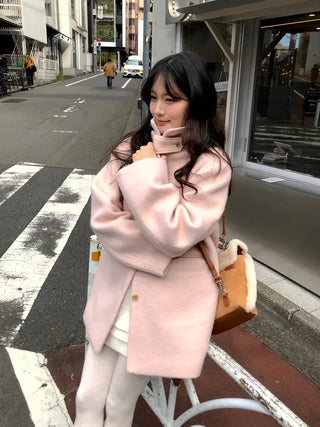 (2 colors) Mohair Half Coat