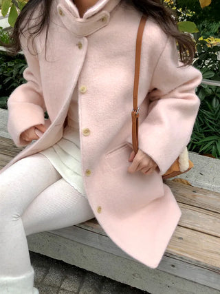 (2 colors) Mohair Half Coat