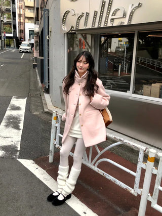 (2 colors) Mohair Half Coat