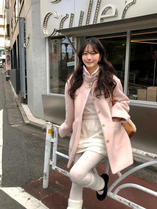 (2 colors) Mohair Half Coat