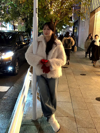 (2 colors) Fur Jacket