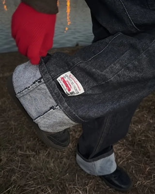 Hem Tag Point Rigid Baggy Jeans