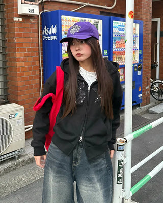 8-Star Dot Patch Hooded Parka