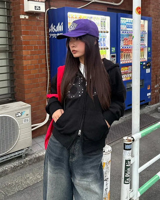 8-Star Dot Patch Hooded Parka