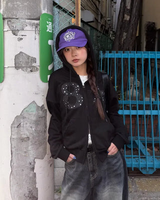 8-Star Dot Patch Hooded Parka