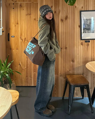Back flap pocket, whiskered wash jeans