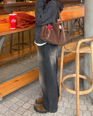 Gradient Wash Wide Denim Pants