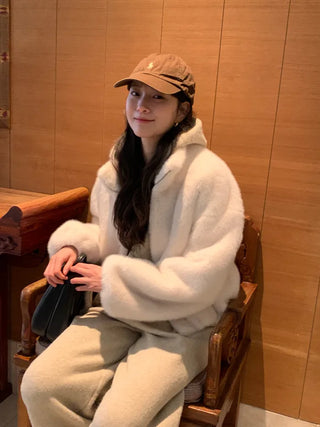 (3 colors) Basic Fur Jacket