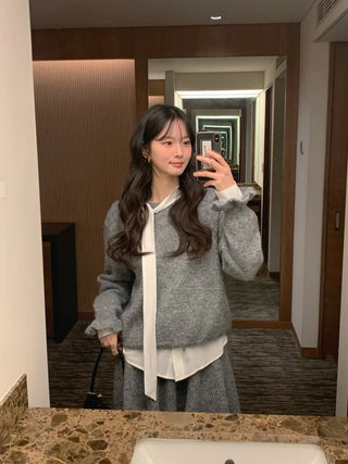 (set) Mohair knit set