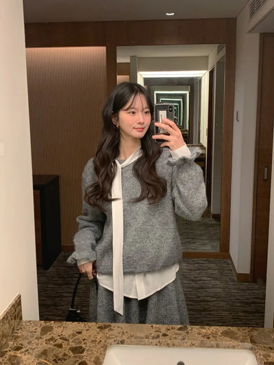 (set) Mohair knit set