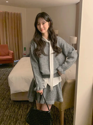 (set) Mohair knit set