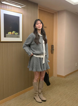 (set) Mohair knit set