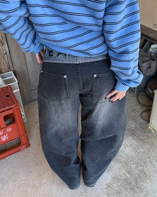 Hip HEAVEN Cut-Off Patch Balloon Jeans