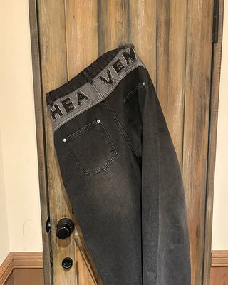 Hip HEAVEN Cut-Off Patch Balloon Jeans