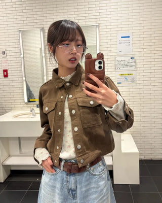 Metal square frame UV glasses