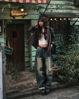 One-patch pocket check shirt