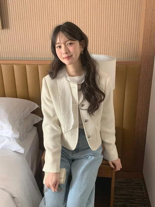 Sheer blouse with tie
