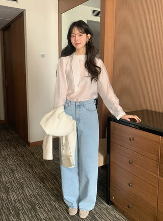 Light blue denim pants