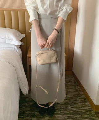 (3 colors) Strap Long Skirt