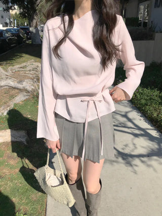 (2 colors) Drape Blouse