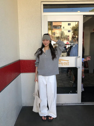 Wide cotton pants